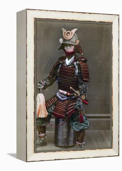 A Samurai in Armour, Japan, 1882-Felice Beato-Framed Premier Image Canvas