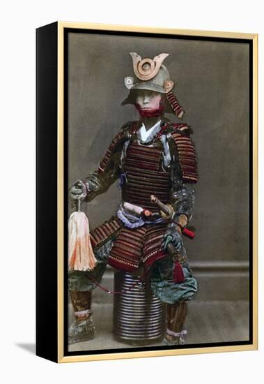 A Samurai in Armour, Japan, 1882-Felice Beato-Framed Premier Image Canvas