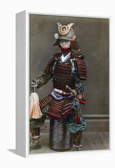 A Samurai in Armour, Japan, 1882-Felice Beato-Framed Premier Image Canvas