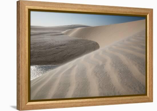 A Sand Dune Near Jericoacoara, Brazil-Alex Saberi-Framed Premier Image Canvas