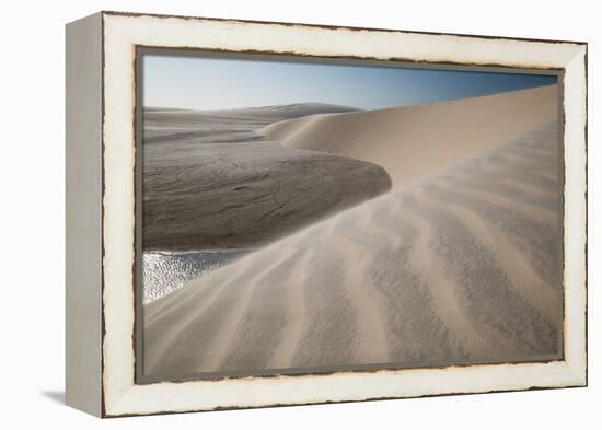 A Sand Dune Near Jericoacoara, Brazil-Alex Saberi-Framed Premier Image Canvas