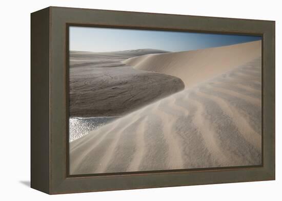 A Sand Dune Near Jericoacoara, Brazil-Alex Saberi-Framed Premier Image Canvas