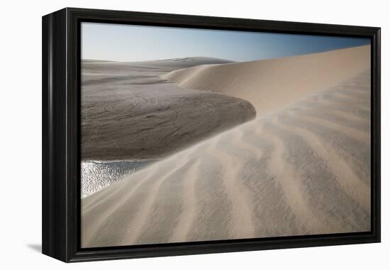 A Sand Dune Near Jericoacoara, Brazil-Alex Saberi-Framed Premier Image Canvas