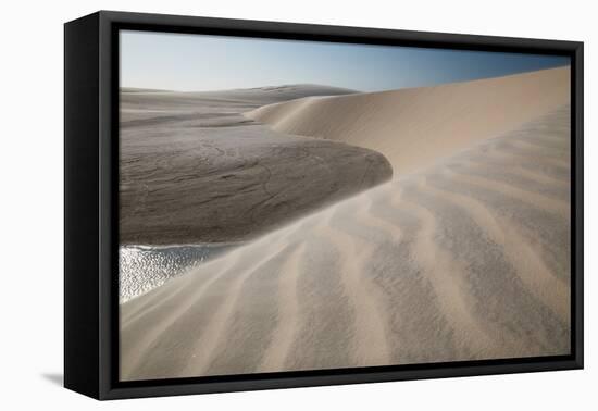 A Sand Dune Near Jericoacoara, Brazil-Alex Saberi-Framed Premier Image Canvas