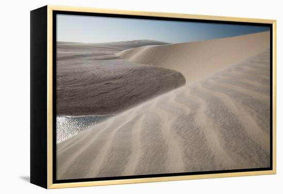 A Sand Dune Near Jericoacoara, Brazil-Alex Saberi-Framed Premier Image Canvas