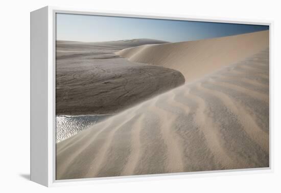 A Sand Dune Near Jericoacoara, Brazil-Alex Saberi-Framed Premier Image Canvas