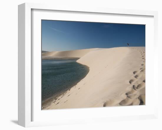 A Sand Dune Near Jericoacoara, Brazil-Alex Saberi-Framed Photographic Print