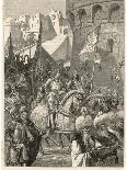 Third Crusade, Richard I Lands at Acre and Takes the City-A. Sandoz-Framed Photographic Print