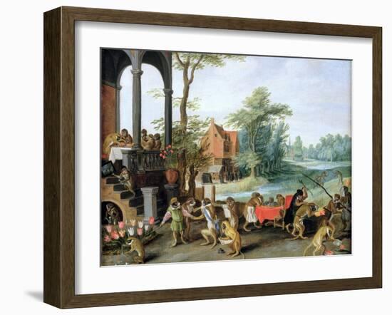 A Satire of the Folly of Tulip Mania-Jan Brueghel the Younger-Framed Giclee Print