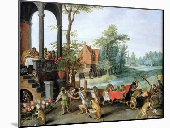 A Satire of the Folly of Tulip Mania-Jan Brueghel the Younger-Mounted Giclee Print