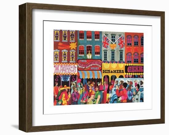 A Saturday Morning 1, from 'Carnaby Street' by Tom Salter, 1970-Malcolm English-Framed Giclee Print