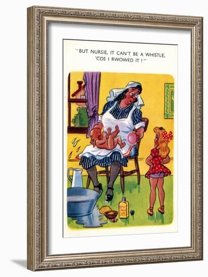 A Saucy Postcard, Early 20th Century-null-Framed Giclee Print