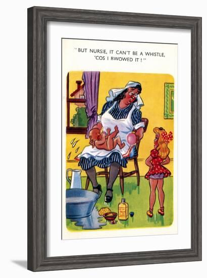 A Saucy Postcard, Early 20th Century-null-Framed Giclee Print