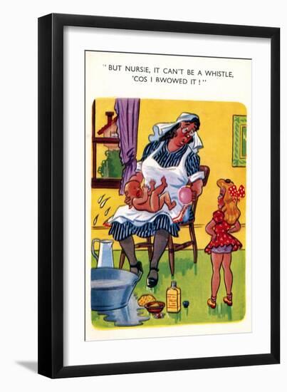 A Saucy Postcard, Early 20th Century-null-Framed Giclee Print