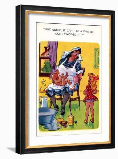 A Saucy Postcard, Early 20th Century-null-Framed Giclee Print