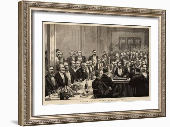 A Savage Club Dinner, a Portrait Group-Harry Hamilton Johnston-Framed Giclee Print