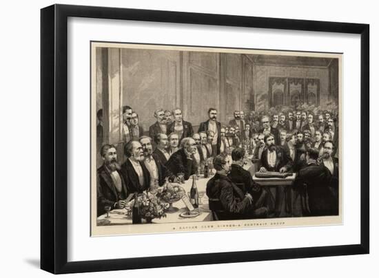 A Savage Club Dinner, a Portrait Group-Harry Hamilton Johnston-Framed Giclee Print