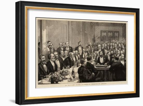 A Savage Club Dinner, a Portrait Group-Harry Hamilton Johnston-Framed Giclee Print