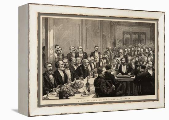 A Savage Club Dinner, a Portrait Group-Harry Hamilton Johnston-Framed Premier Image Canvas
