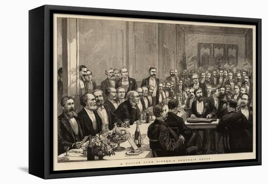 A Savage Club Dinner, a Portrait Group-Harry Hamilton Johnston-Framed Premier Image Canvas