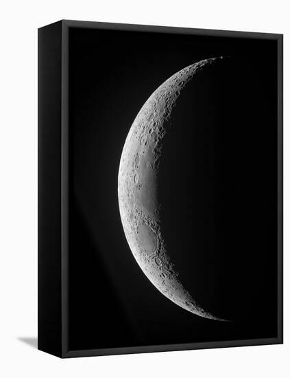 A Saxing Crescent Moon in High Resolution-Stocktrek Images-Framed Premier Image Canvas