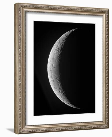 A Saxing Crescent Moon in High Resolution-Stocktrek Images-Framed Photographic Print