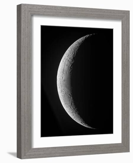 A Saxing Crescent Moon in High Resolution-Stocktrek Images-Framed Photographic Print