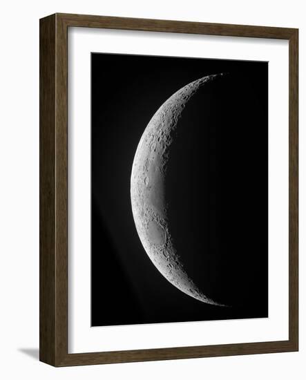 A Saxing Crescent Moon in High Resolution-Stocktrek Images-Framed Photographic Print