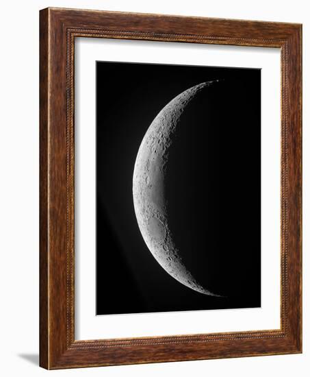 A Saxing Crescent Moon in High Resolution-Stocktrek Images-Framed Photographic Print