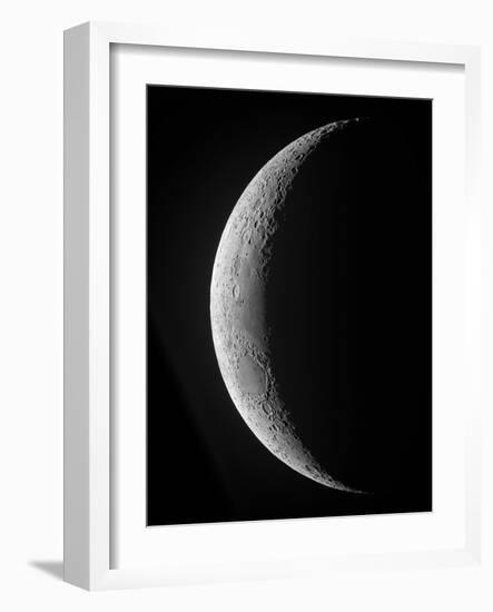 A Saxing Crescent Moon in High Resolution-Stocktrek Images-Framed Photographic Print