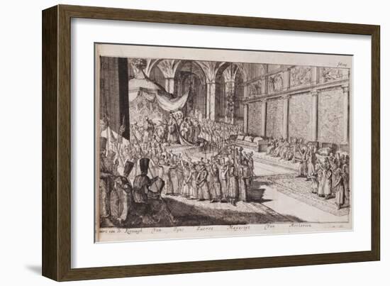 A Scene at the Royal Court of Tsar Alexis Mikhailovich, 1677-Romeyn De Hooghe-Framed Giclee Print