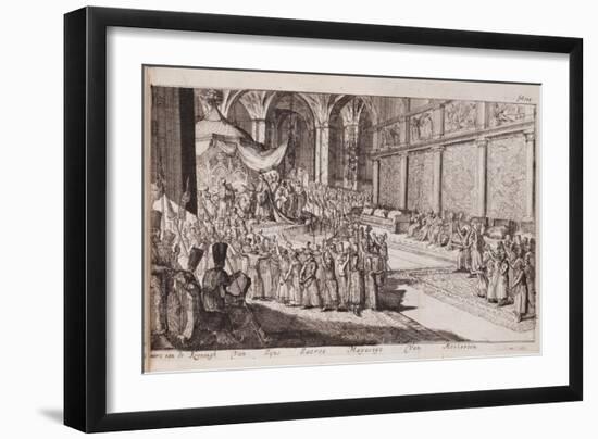 A Scene at the Royal Court of Tsar Alexis Mikhailovich, 1677-Romeyn De Hooghe-Framed Giclee Print