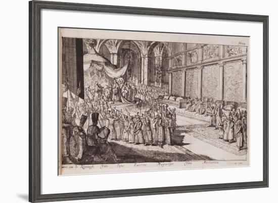 A Scene at the Royal Court of Tsar Alexis Mikhailovich, 1677-Romeyn De Hooghe-Framed Giclee Print