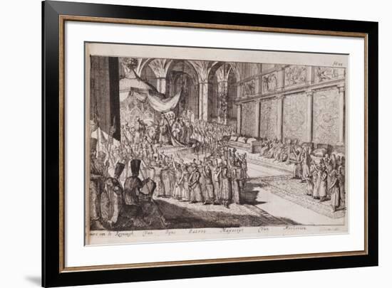 A Scene at the Royal Court of Tsar Alexis Mikhailovich, 1677-Romeyn De Hooghe-Framed Giclee Print