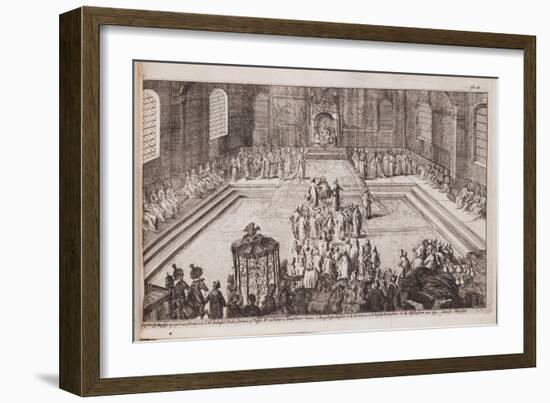 A Scene at the Royal Court of Tsar Alexis Mikhailovich, 1677-Romeyn De Hooghe-Framed Giclee Print