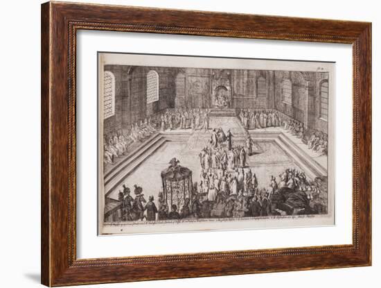 A Scene at the Royal Court of Tsar Alexis Mikhailovich, 1677-Romeyn De Hooghe-Framed Giclee Print