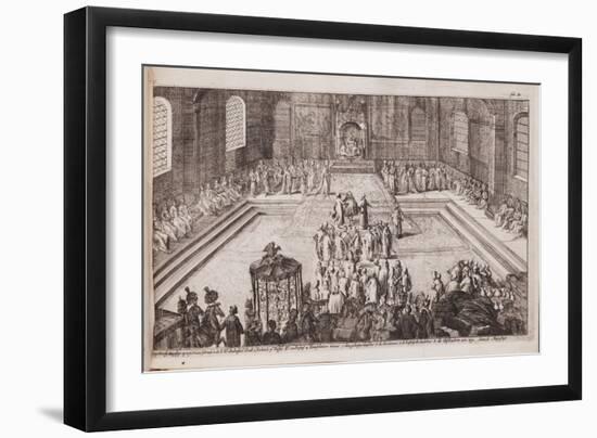 A Scene at the Royal Court of Tsar Alexis Mikhailovich, 1677-Romeyn De Hooghe-Framed Giclee Print