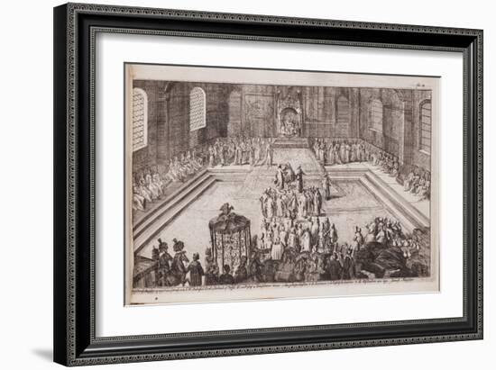 A Scene at the Royal Court of Tsar Alexis Mikhailovich, 1677-Romeyn De Hooghe-Framed Giclee Print