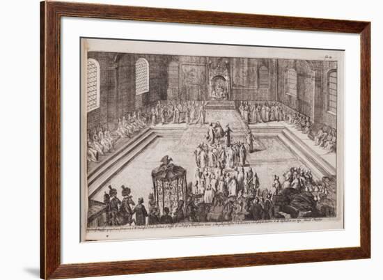 A Scene at the Royal Court of Tsar Alexis Mikhailovich, 1677-Romeyn De Hooghe-Framed Giclee Print