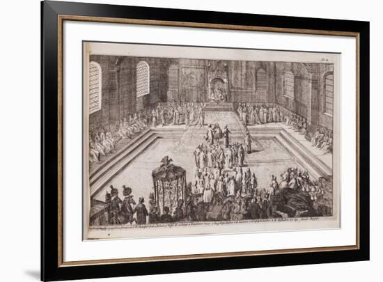 A Scene at the Royal Court of Tsar Alexis Mikhailovich, 1677-Romeyn De Hooghe-Framed Giclee Print