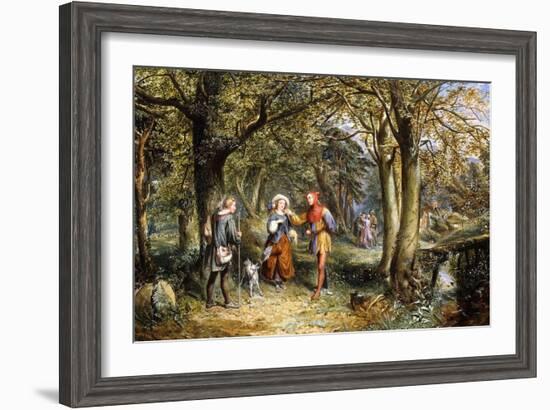 A Scene from 'As You Like It': Rosalind, Celia and Jacques in The Forest of Arden-John Edmund Buckley-Framed Giclee Print