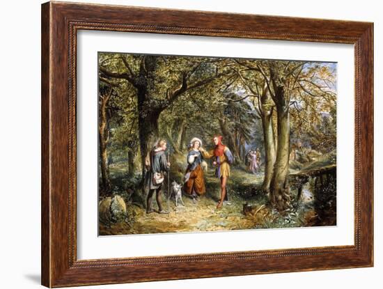 A Scene from 'As You Like It': Rosalind, Celia and Jacques in The Forest of Arden-John Edmund Buckley-Framed Giclee Print