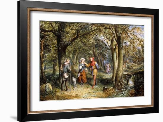 A Scene from 'As You Like It': Rosalind, Celia and Jacques in The Forest of Arden-John Edmund Buckley-Framed Giclee Print