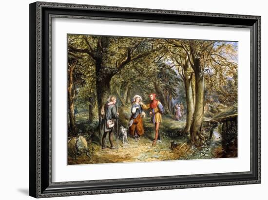 A Scene from 'As You Like It': Rosalind, Celia and Jacques in The Forest of Arden-John Edmund Buckley-Framed Giclee Print