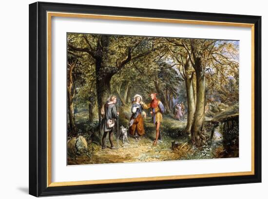 A Scene from 'As You Like It': Rosalind, Celia and Jacques in The Forest of Arden-John Edmund Buckley-Framed Giclee Print