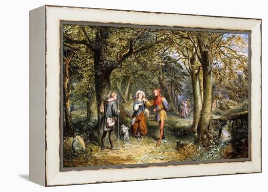 A Scene from 'As You Like It': Rosalind, Celia and Jacques in The Forest of Arden-John Edmund Buckley-Framed Premier Image Canvas