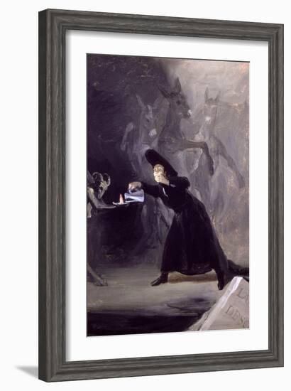 A Scene from El Hechizado Por Fuerza (The Forcibly Bewitched) C.1797-1798-Francisco de Goya-Framed Giclee Print