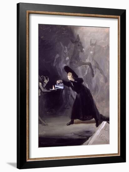 A Scene from El Hechizado Por Fuerza (The Forcibly Bewitched) C.1797-1798-Francisco de Goya-Framed Giclee Print