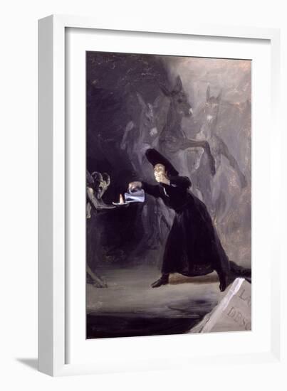 A Scene from El Hechizado Por Fuerza (The Forcibly Bewitched) C.1797-1798-Francisco de Goya-Framed Giclee Print