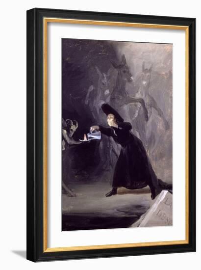 A Scene from El Hechizado Por Fuerza (The Forcibly Bewitched) C.1797-1798-Francisco de Goya-Framed Giclee Print